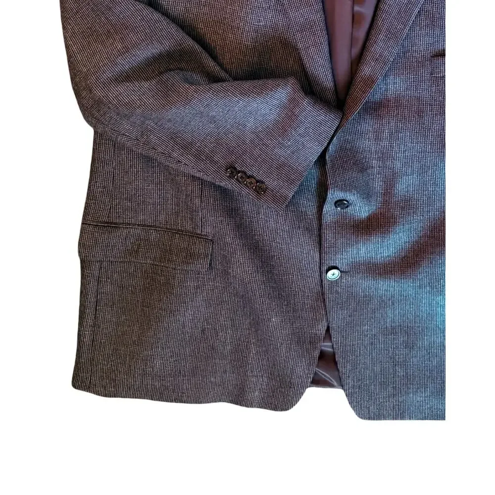 Ralph Ralph Lauren Blazer Mens 54R 100% Wool Blue Tweed Big Tall Vintage Y2K 90s